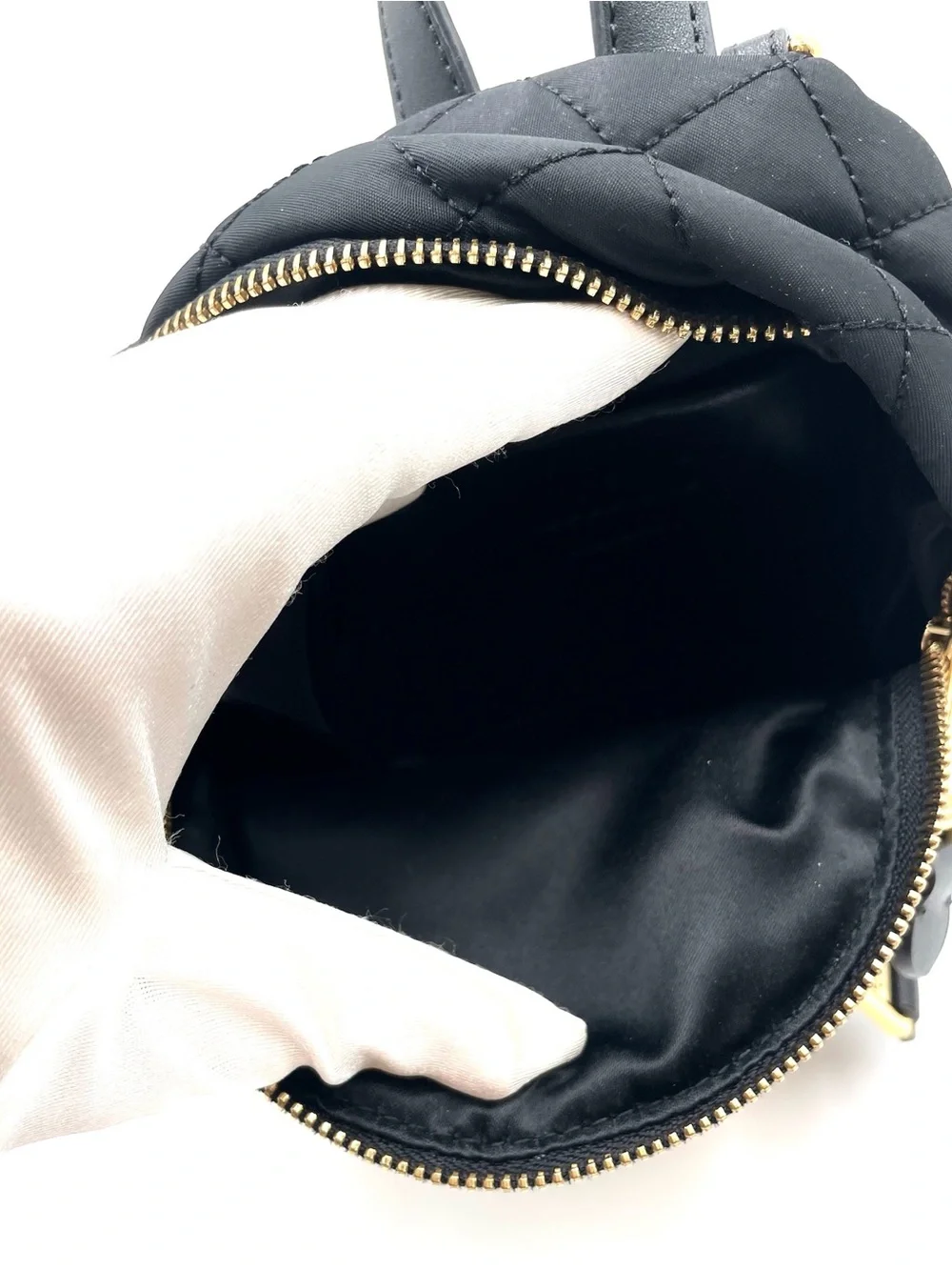 Moschino Black Mini Quilted Backpack
